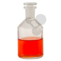 Skleněná láhev s NZ zábrusem a skleněnou zátkou, AR sklo, 100 ml