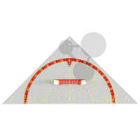 Geometrický trojúhelník 45°, 60 cm