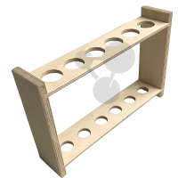Dřevěný stojan na zkumavky, 6 x ø 31 mm