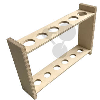 Dřevěný stojan na zkumavky, 6 x ø 31 mm